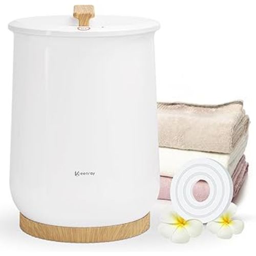 Keenray Towel Warmer, Luxury Bucket Towel Warmer, Large Towel Warmer for Bathroom, Auto Shut Off, Fits Up to Two 40"X70" Oversized Towels, Bathrobes, Blankets, PJ's and More, CL1
