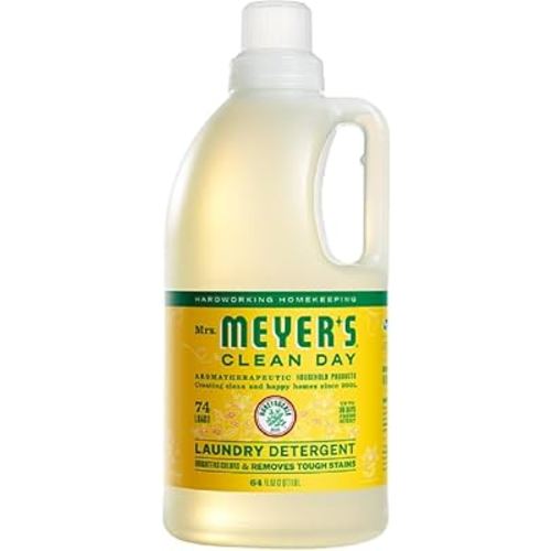 MRS. MEYER'S CLEAN DAY Liquid Laundry Detergent, Biodegradable Formula Infused with Essential Oils, Honeysuckle, 64 oz (64 Loads)