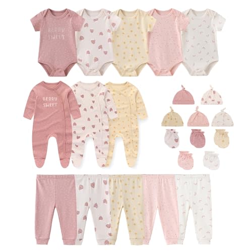 JELYLOVE Unisex Baby Boy Girl Clohtes Pants Sets 23 pack Cotton Casual New born Clothing Comfort Infant Birthday Outfit