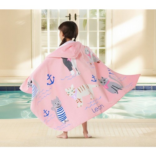 Salty Cat Kid Beach Hooded Towel UPF 50+