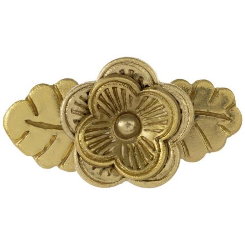 Gold Flower Metal Knob
