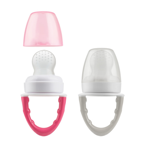Dr. Brown's Designed to Nourish, Fresh Firsts Silicone Feeder, Pink & Gray, 2 Count