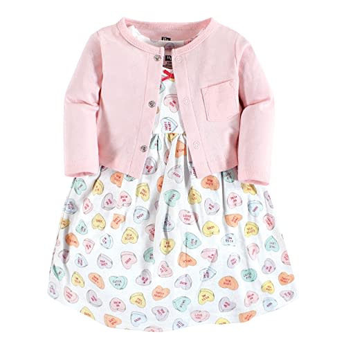 Hudson Baby Baby Girls' Cotton Dress and Cardigan Set