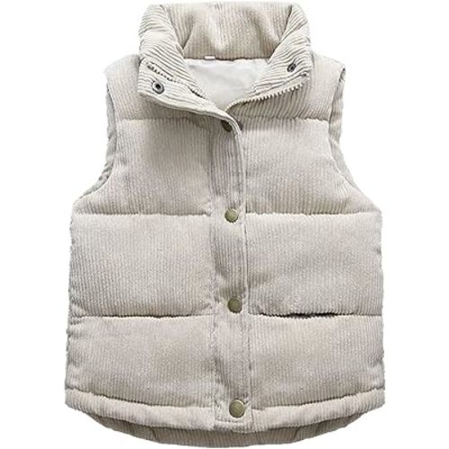 Toddler Boys Girls Vest Fleece Fuzzy Sleeveless Coat Outerwear Pockets Boy Coat with Thumb Holes