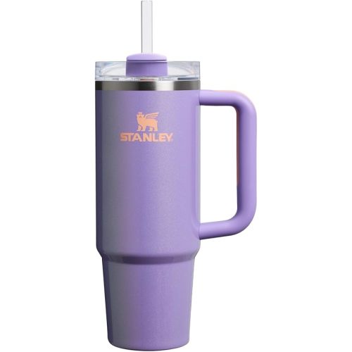 Stanley Quencher H2.0 Tumbler with Handle & Straw 30 oz | Twist On 3-Way Lid | Cupholder Compatible for Travel | Insulated Stainless Steel Cup | BPA-Free | Periwinkle Shimmer