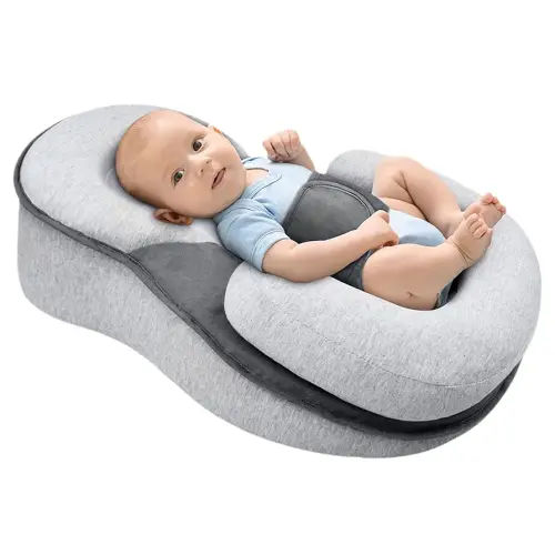 Baby Lounger Pillow, Portable Cushion Reflux Breastfeeding Pillow for Newborns and Infants Bassinet, Feeding Support & Tummy Time