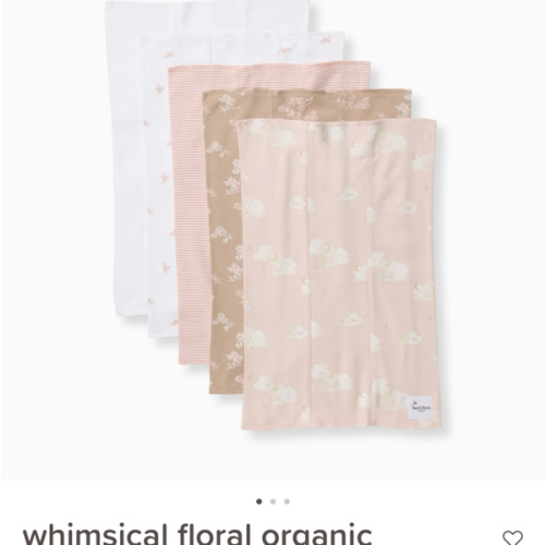 Golden Bee Organic Cotton Burp Cloths 5 Pack
