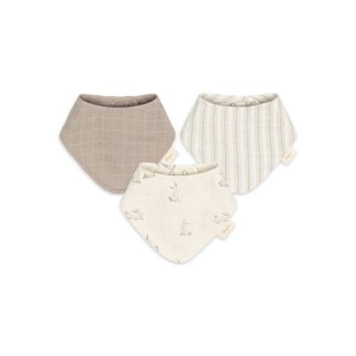 Avery Bunny Cotton Muslin Bibs, 3 Pack - Ages 0-36 Months