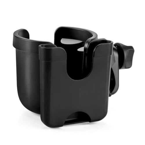 Lamicall Stroller Cup Holder with Phone Holder - 2-in-1 Stable Anti-Slip Stroller Accessories for Uppababy, Doona, Nuna, Jogger, Britax, Bugaboo, Walker, Wheelchair, Bike, Scooter