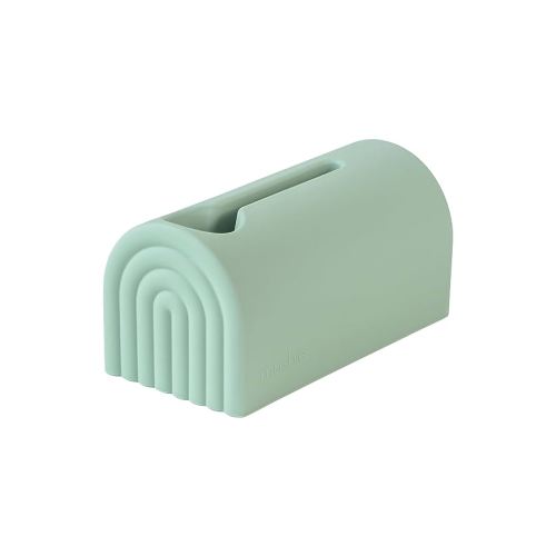 mushie Bath Spout Cover | Soft Silicone Bathtub Faucet Safety Guard for Kids | Universal Fit (Cambridge Blue)