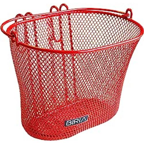 Amazon.com : BIRIA Basket with Hooks RED, Front, Removable, Wire mesh Small Kids Bicycle Basket, RED : Sports & Outdoors