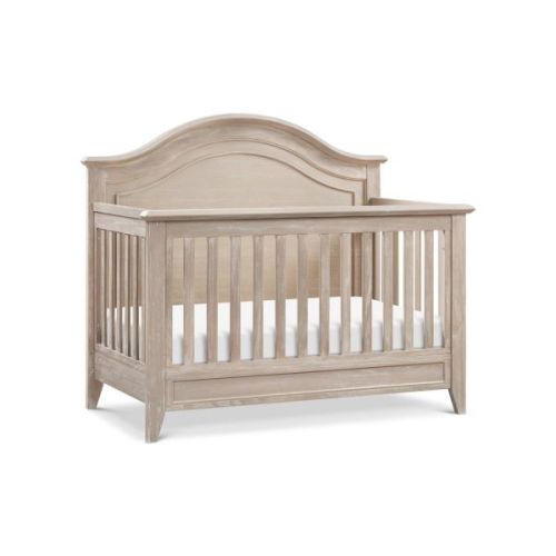 Beckett Curve Top 4-n-1 Convertible Crib Sandbar Finish | Monogram by Namesake