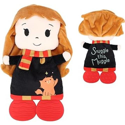 Kids Preferred Harry Potter Hermione Teether Plush Toy Crinkle Cloth for Newborn Baby Boys and Girls, 10 inches