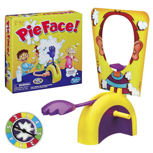 Pie Face! Fun Whipped Cream Family Board Game with Hand Spinner, for Kids Ages 5 and Up, 2+ Players
