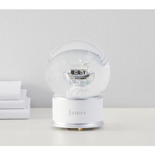 Noahs Ark Musical Light-Up Snow Globe, Silver
