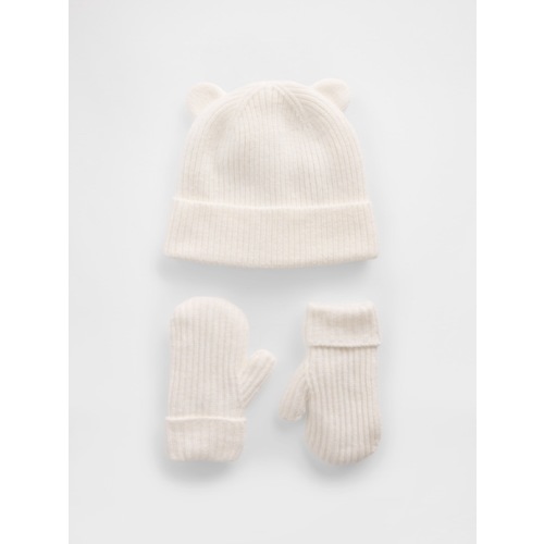 Baby & Toddler CashSoft Bear Beanie & Mittens Set