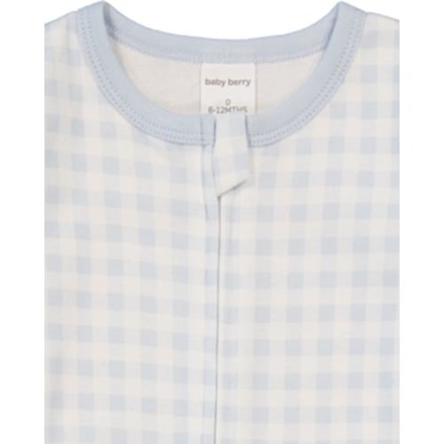 Light Blue Baby Cotton 2-Way Zip Romper | Best&Less™ Online