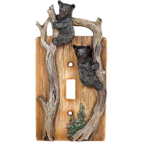 Bears on Tree Limb Electrical Resin Switch Plate Cover