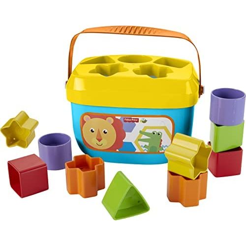 Fisher-Price Baby's First Blocks, Set Of 10 Blocks For Classic Stacking And Sorting Play For Infants Ages 6 Months And Older