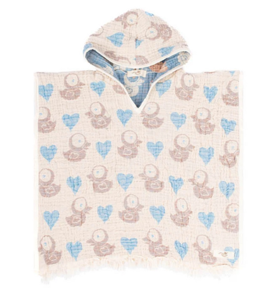 Ducky Gauze Hooded Poncho | Sand Cloud