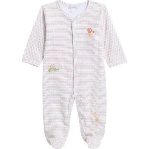 Animal Dotted Stripe Pima Cotton Footie, Newborn