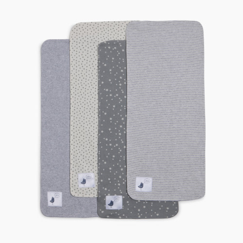 Small Story Burp Cloth (4 Pack) - Grey