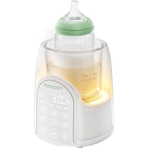 Momcozy NightPro Bottle Warmer for Baby Breast Milk, Built-in Night Light, BPA-Free Tritan, Fullest Nutrients Preserved with Fast & Even Water Bath Warm, Newborn Breastfeeding Essentials Gift for Mom