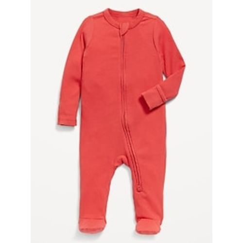 2-Way-Zip Sleep & Play Ribbed Footed One-Piece for Baby | Old Navy