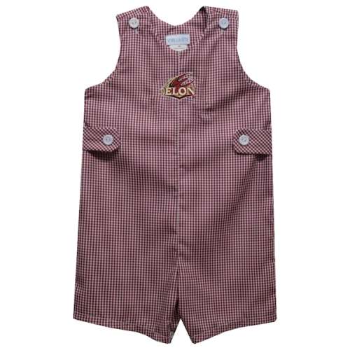 Elon Phoenix Vive La Fete Infant Gingham Jon Jon Romper - Maroon