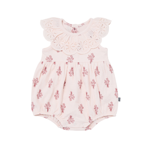 Modern Moments by Gerber Baby Girl Cotton Ruffle Novelty Lace Bubble Romper, Sizes 0/3 Months - 24 Months