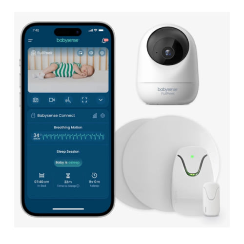 Babysense Total Sleep & Monitoring Solution: 3MP WiFi HD Camera + Baby