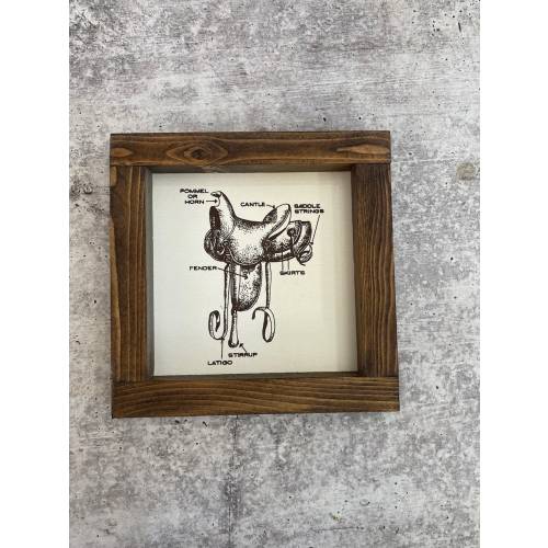 Saddle Cowboy Western Baby Nursery Decor Sign