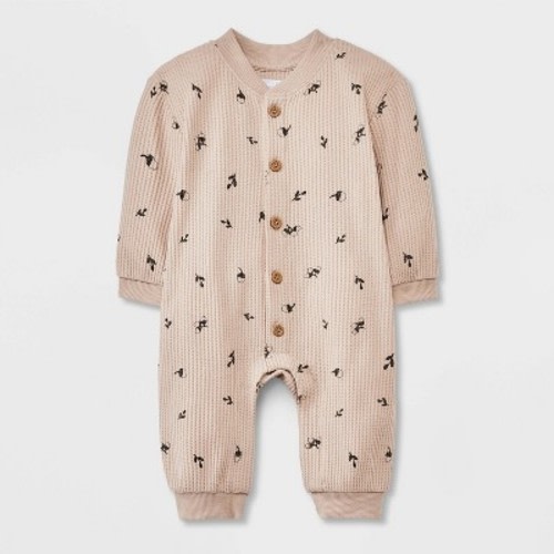 Grayson Mini Baby Button-Front Romper - Cream Newborn