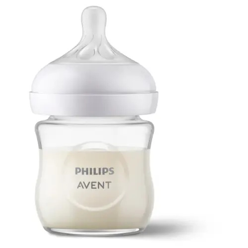Avent Natural Response Glass Baby Bottle 120ML | Baby Bunting AU