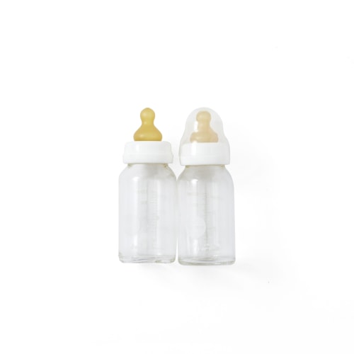 Baby Glassbottle 2pack White – Hevea Planet