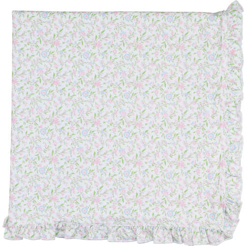 Pastel Floral Print Baby Blanket