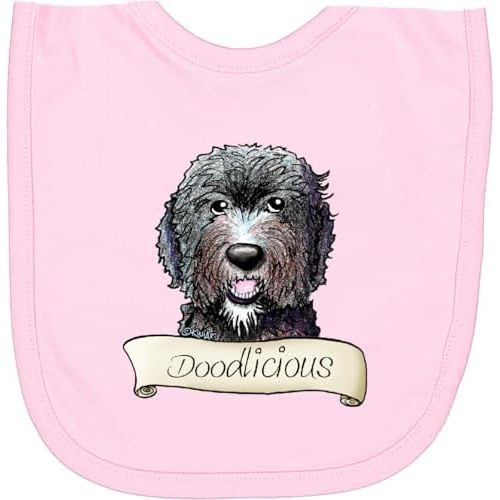inktastic WB Black Doodle Newborn Bib - KiniArt