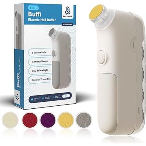 Baby Nail File Kit | 5-in-1 Baby Nail Trimmer with 3 LED Lights, Baby Nail Buffer for Infants & Toddlers - Newborn Care Essentials, Complete Nail Care Kit with Storage Bag