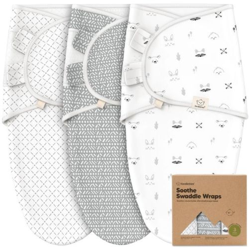 3pk Soothe Baby Swaddle 0-6 Months, Organic Baby Swaddle Sleep Sacks, Newborn, Infant Swaddle Sack (nordic)