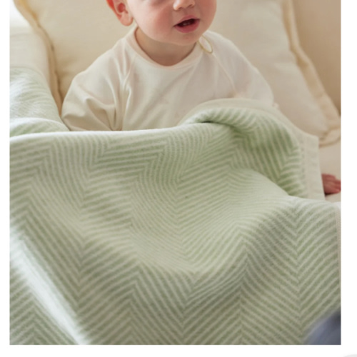 Harborview Herringbone Sprout Green Mini Blanket