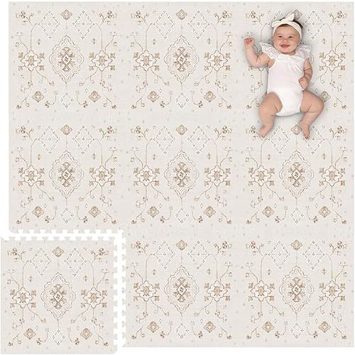 Lillefolk Foam Baby Play Mat – Interlocking Tiles for Kids | Non-Toxic Crawling Mat