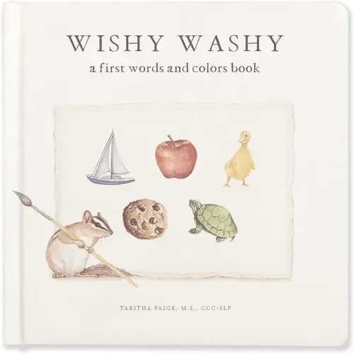 Wishy Washy: A Board Book of First Words and Colors for Growing Minds