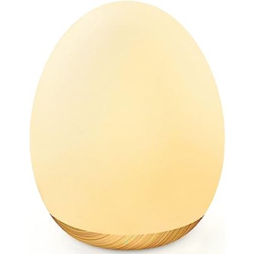 Night Lights for Kids Room, MediAcous Baby Night Light with 7 Colors Changing & Dimming Function, Rechargeable Kids Night Light with 1 Hour Timer & Touch Control, Up to 100H, Wood Grain