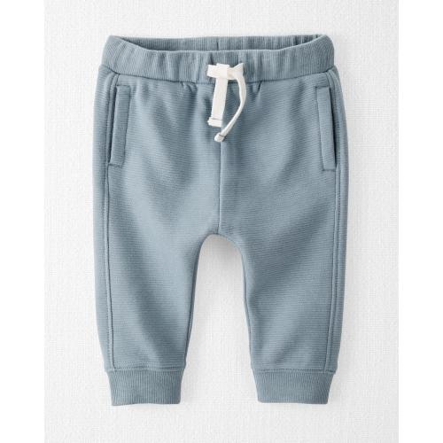 Baby Organic Cotton Ribbed Pull-On Pants - Style,Cloudy Day