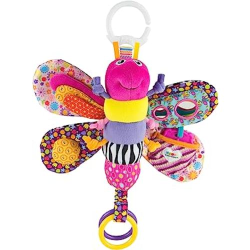 Lamaze Fifi the Firefly Clip On Car Seat and Stroller Toy - Soft Baby Hanging Toys - Baby Crinkle Toys with High Contrast Colors - Baby Travel Toys Ages 0 Months and Up
