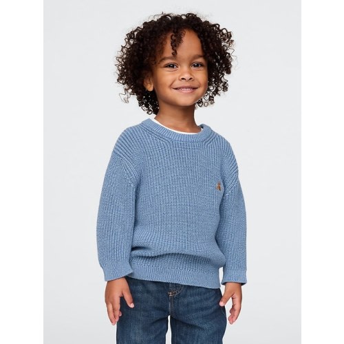 Baby & Toddler Shaker-Stitch Crewneck Sweater