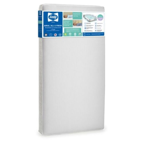 Sealy Airial All-2-Fresh Crib Mattress | 2-Stage Design | Sealy Baby