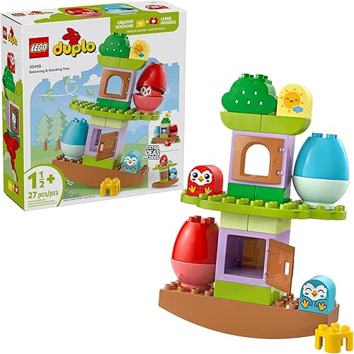 LEGO DUPLO My First Balancing & Stacking Tree Building Toy Playset - Easter Basket Gift for Toddlers - Preschool Learning and Educational Toy for Toddlers, Boys and Girls, Ages 1.5+ - 10440
