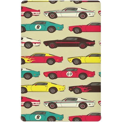 Baby Crib Sheet American Muscle Racing Car Crib Mattress for Boys and Girls Playard Sheet Soft Breathable Fitted Baby Mattress Cover 52x28in