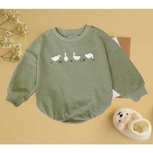 Funny Geese Baby Romper, Cute Geese Baby Romper, Bodysuit, Baby Shower Gift